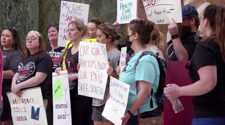Video thumbnail: Here and Now Nurses Rally at Wisconsin Capitol
