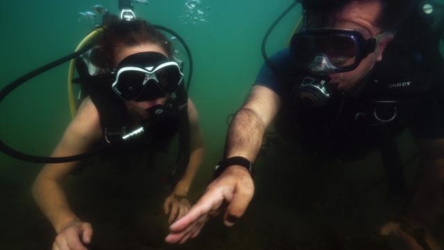An Underwater Dive to see the Sunken Basilica Up Close