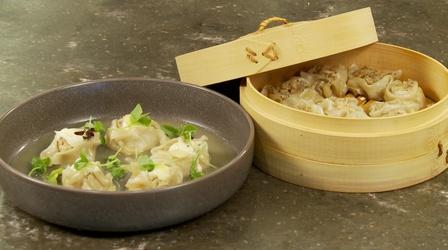 Video thumbnail: Charlotte Cooks Carolina Shrimp and Maitake Mushroom Shumai