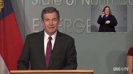 Video thumbnail: NC Emergency Management and Weather 07/01/20 Governor Cooper Briefing (Spanish)