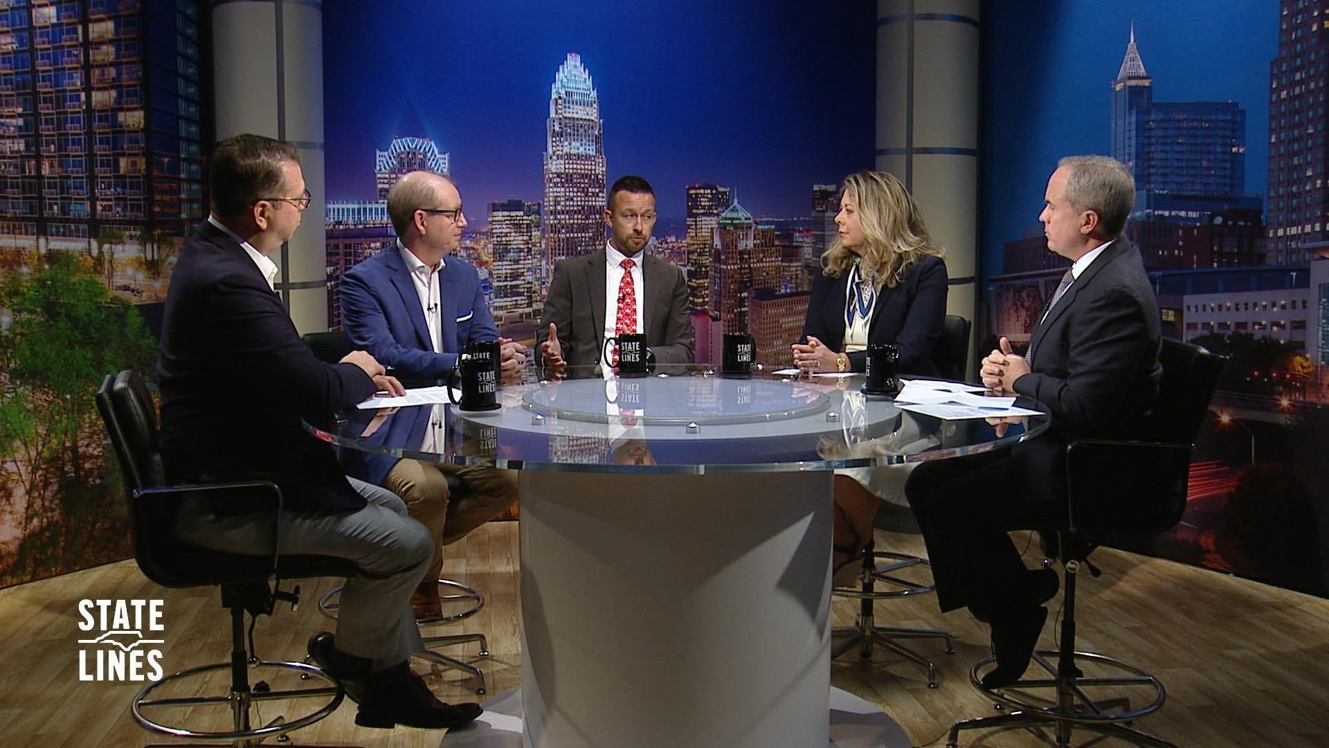 Host of State Lines, Kelly McCullen and panelists.