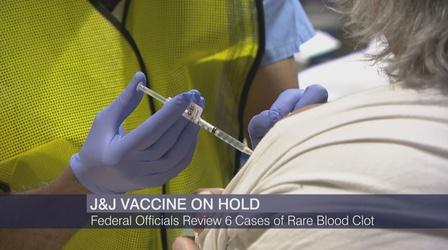 Video thumbnail: Chicago Tonight Federal Health Agencies Call for ‘Pause’ in J&J Vaccine
