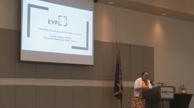 Video thumbnail: Evansville Rotary Club Regional Voices: Cynthia Sturgis Landrum, CEO, EVPL