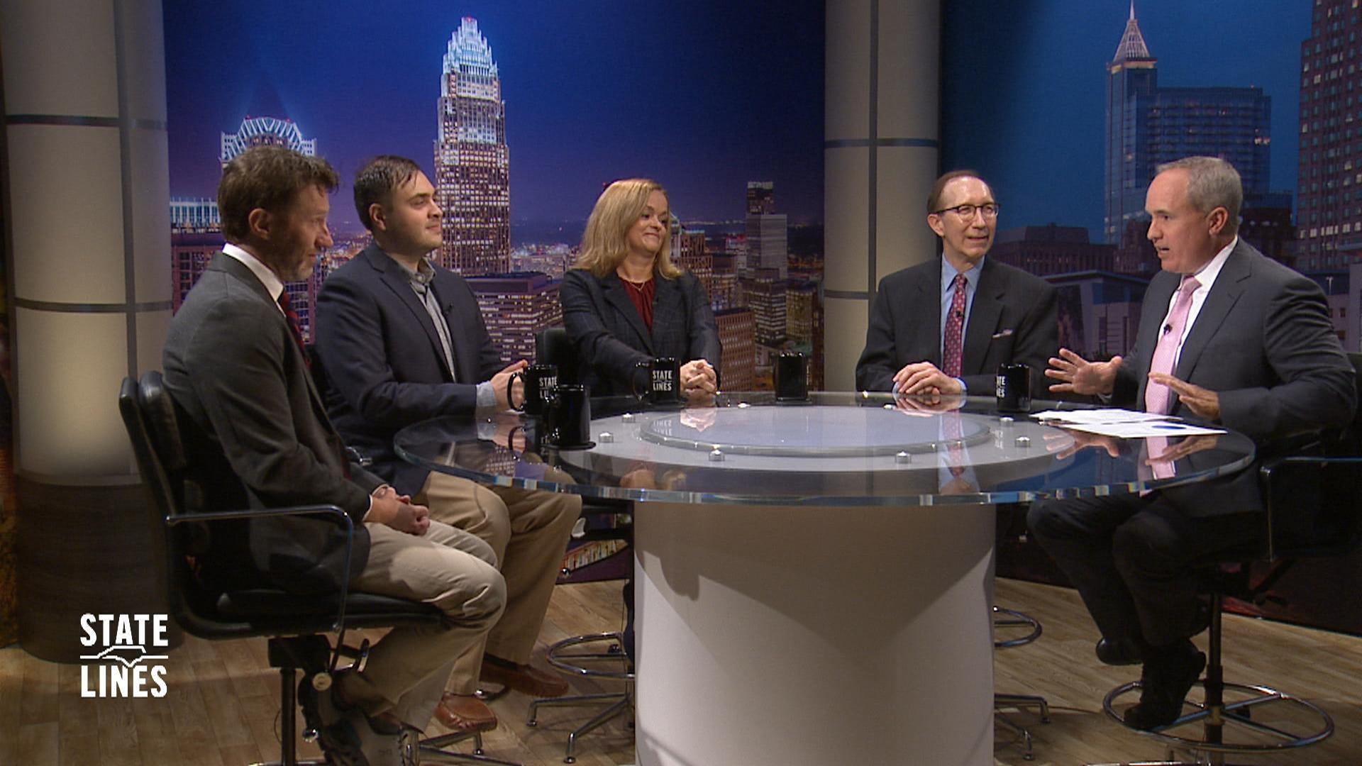 Host of State Lines, Kelly McCullen and panelists.