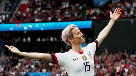 Video thumbnail: PBS NewsHour Megan Rapinoe on living in a world created by men