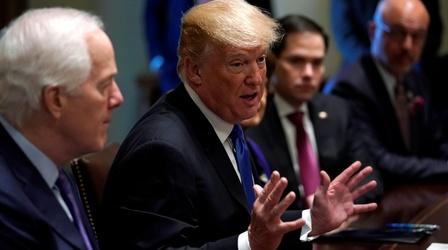 Video thumbnail: PBS NewsHour Trump, lawmakers seek common ground on gun control