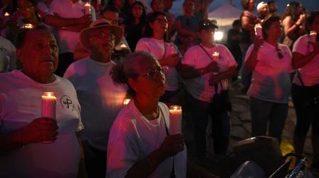 Video thumbnail: PBS NewsHour Honoring the 31 people killed in El Paso, Dayton massacres