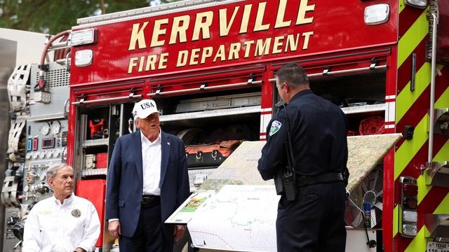 Trump tours catastrophic flood damage in central Texas