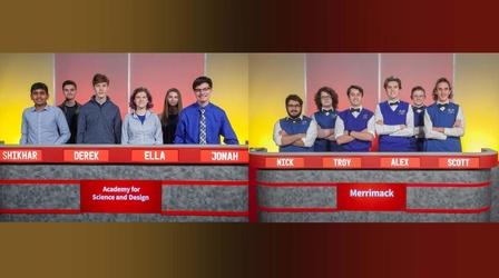 Video thumbnail: Granite State Challenge Quarterfinal Match 1 - Merrimack Vs. Academy for Science and