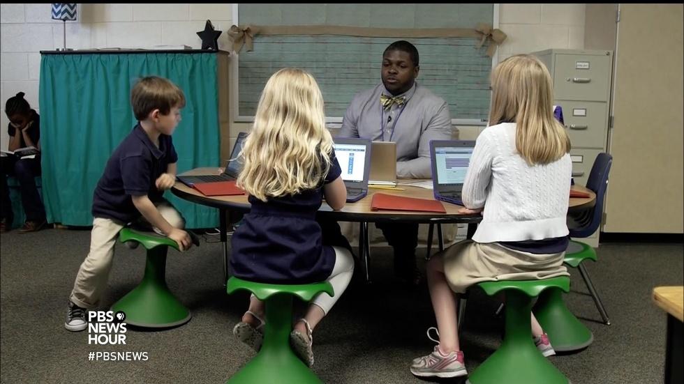 The rarity of being a male elementary school teacher image