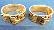 Appraisal: Victorian Gold & Enamel Bangles, ca. 1890