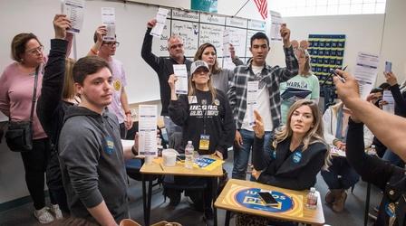 Video thumbnail: PBS NewsHour Early voting helps draw record turnout for Nevada caucuses