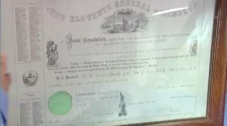 Video thumbnail: Antiques Roadshow Appraisal: 1866 Iowa Joint Resolution Document