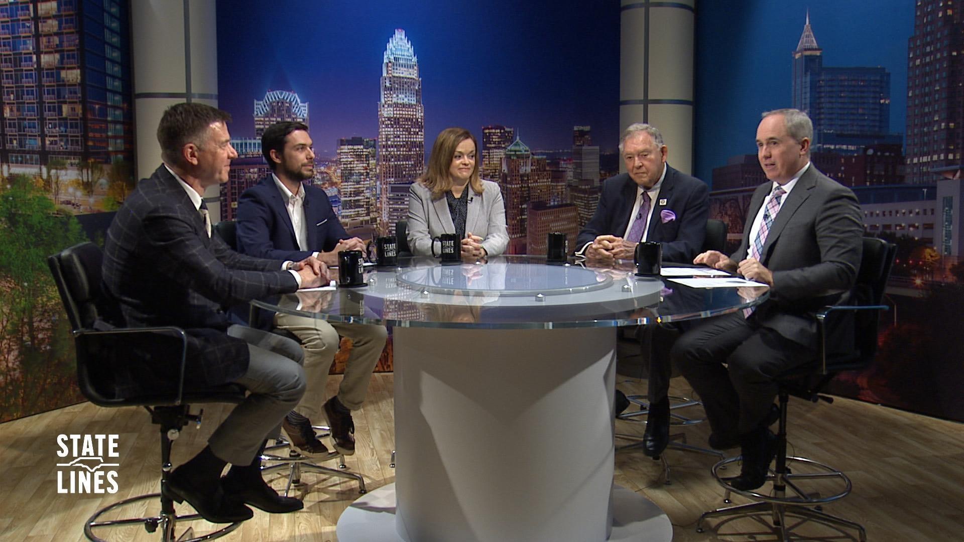 Host of State Lines, Kelly McCullen and panelists.