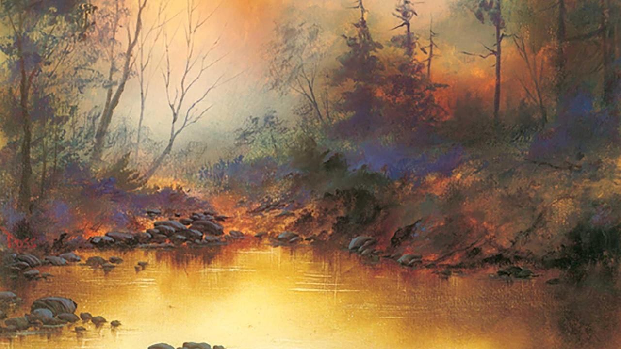 The Best of the Joy of Painting Golden Glow of Morning airing Mon, Sep 21 10:30 am