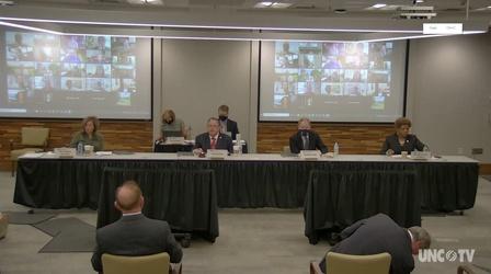Video thumbnail: The University of North Carolina: A Multi-Campus University UNC Board of Governors Meeting, November 19 2020