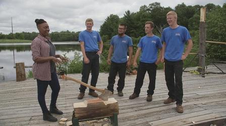 Video thumbnail: Wisconsin Life Angela Fitzgerald Learns What It Takes To Be A Lumberjack
