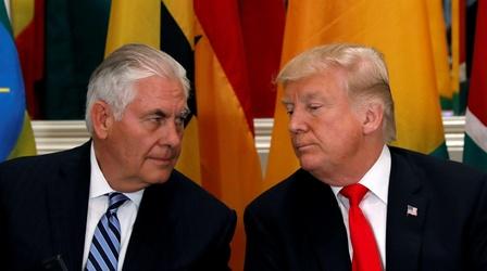 Video thumbnail: PBS NewsHour Tillerson often at odds with Trump over North Korea