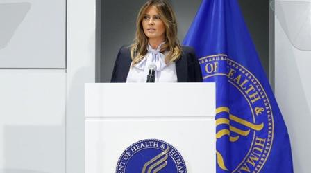 Video thumbnail: PBS NewsHour News Wrap: Melania Trump urges good online behavior