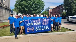 Rally against phaseout of gas-powered vehicle sales