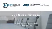 4/18/2024: UNC Board of Governors Meeting