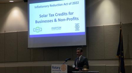 Video thumbnail: Evansville Rotary Club Regional Voices: Solar Tax Credits for Businesses