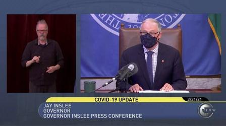 Video thumbnail: Northwest Now Digital First Inslee Opens Up Vaccinations