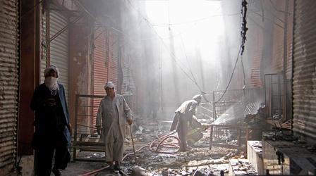 Video thumbnail: PBS NewsHour Despite rising Afghan violence, U.S. 'in a hurry' for peace