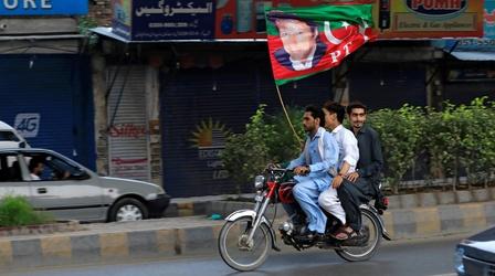 Video thumbnail: PBS NewsHour Pakistan’s Khan claims victory amid fraud allegations