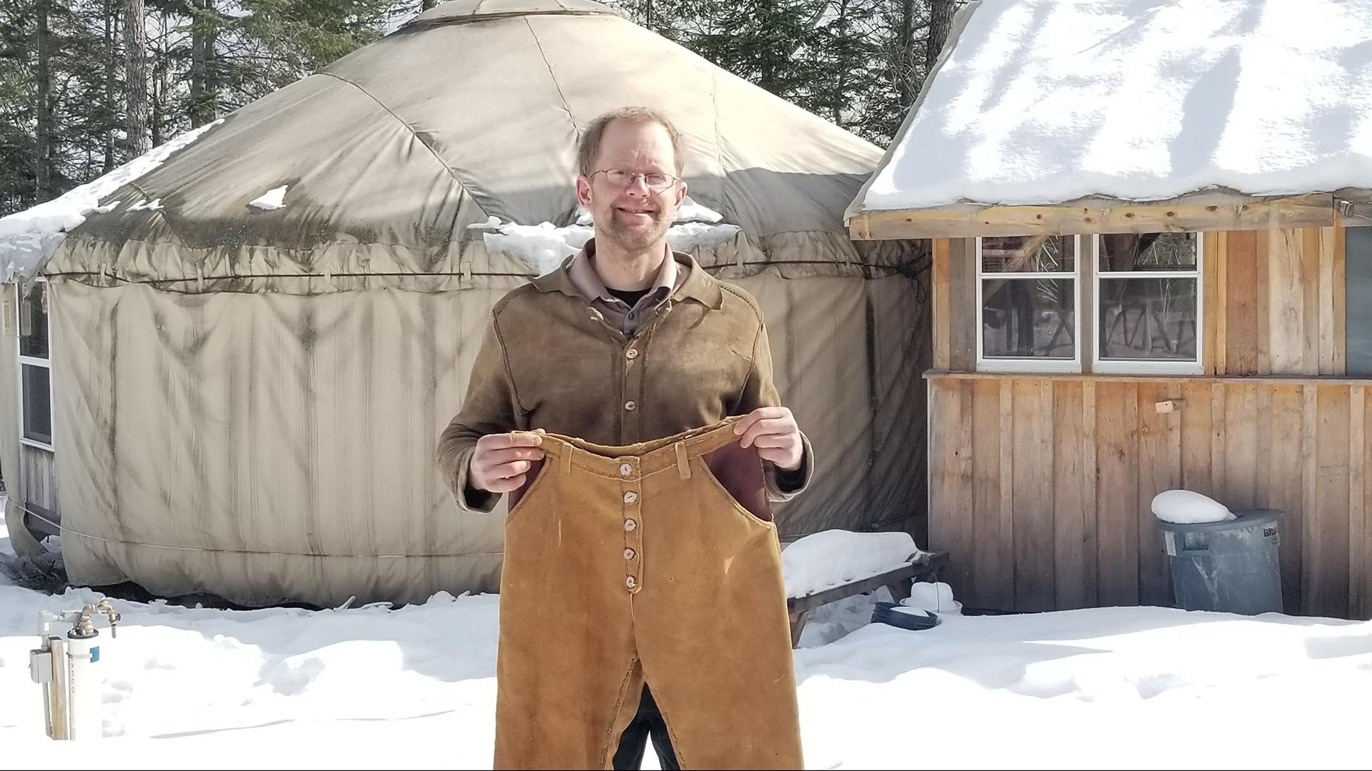 Nate Johnson makes his own durable leather clothing Part 3