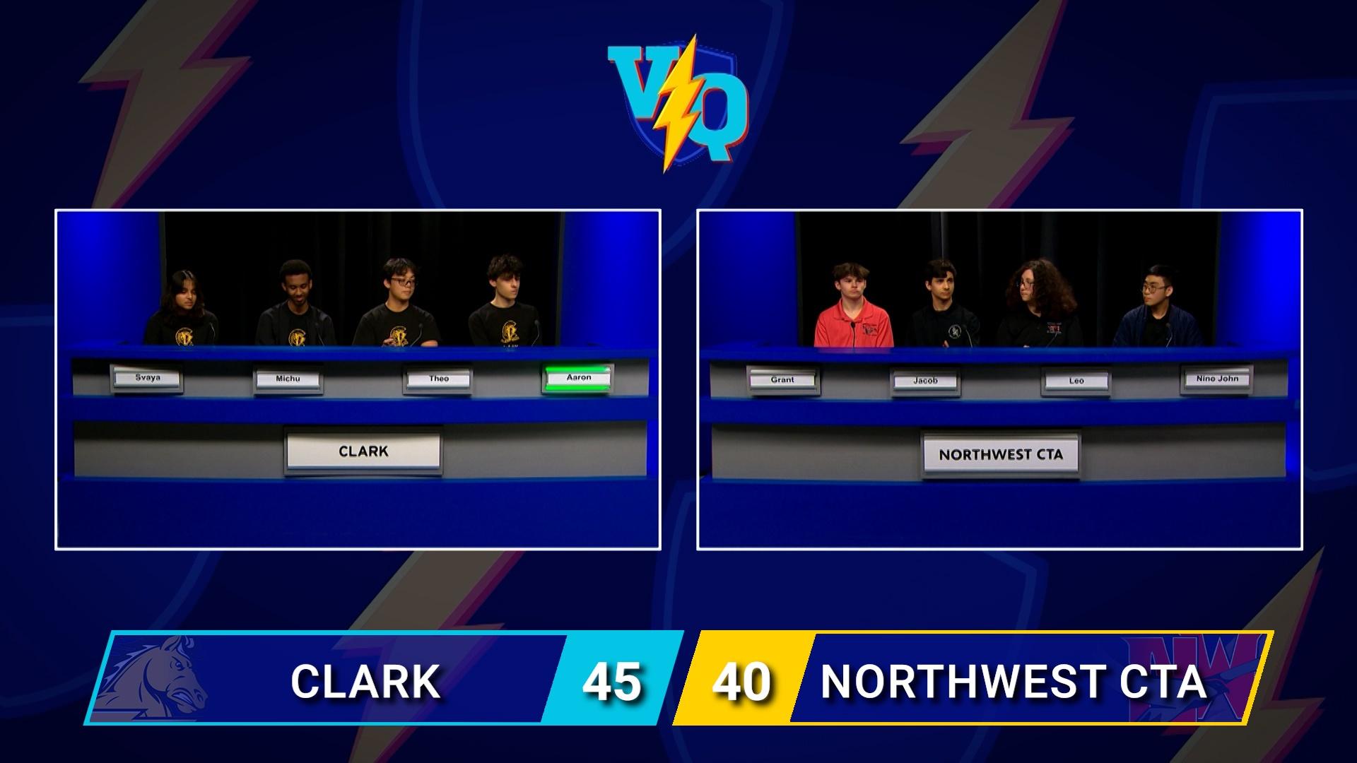 Varsity Quiz continues with Clark High School taking on Northwest Career & Technical Academy