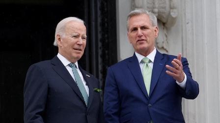 Video thumbnail: PBS NewsHour News Wrap: McCarthy, Biden meeting Monday to talk debt limit