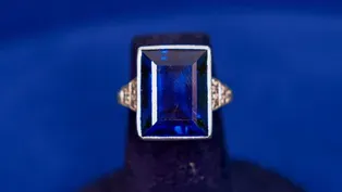 Appraisal: Platinum & Thai Sapphire Ring, ca. 1935