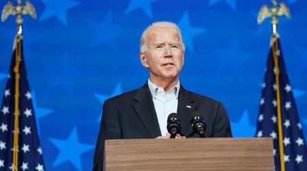 Video thumbnail: PBS NewsHour Biden campaign confident as Trump escalates false claims