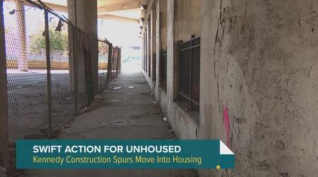 Video thumbnail: Chicago Tonight: Latino Voices Kennedy Expressway Construction Displaces Unhoused People