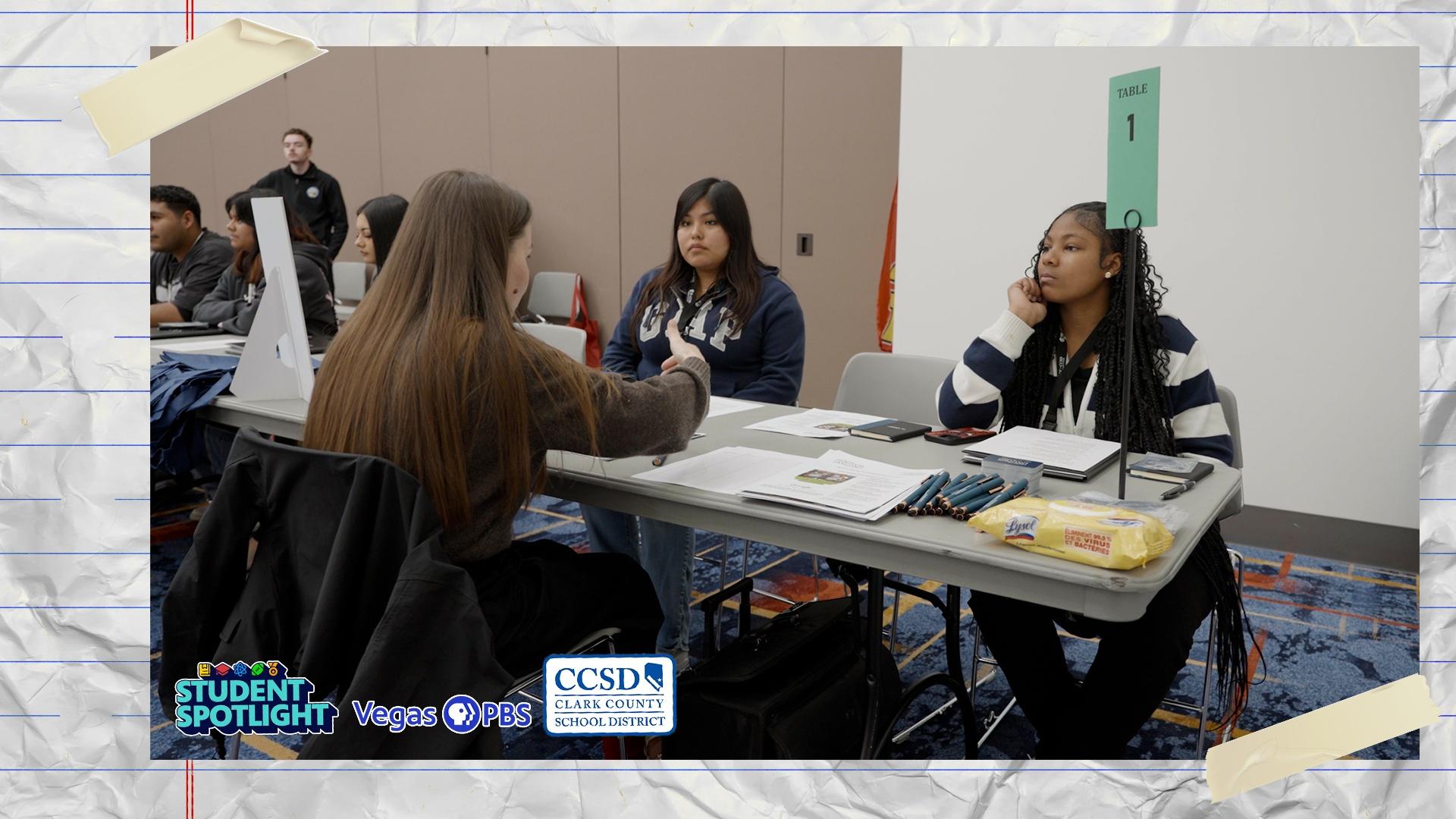 CCSD seniors attend a pre-job fair workshop to learn interviewing and networking skills.