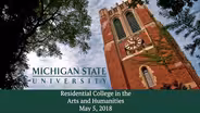 2018 Residential College in the Arts and Humanities