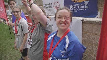 Video thumbnail: Wisconsin Life Wis. Life Host Angela Fitzgerald Cheers On Special Olympians