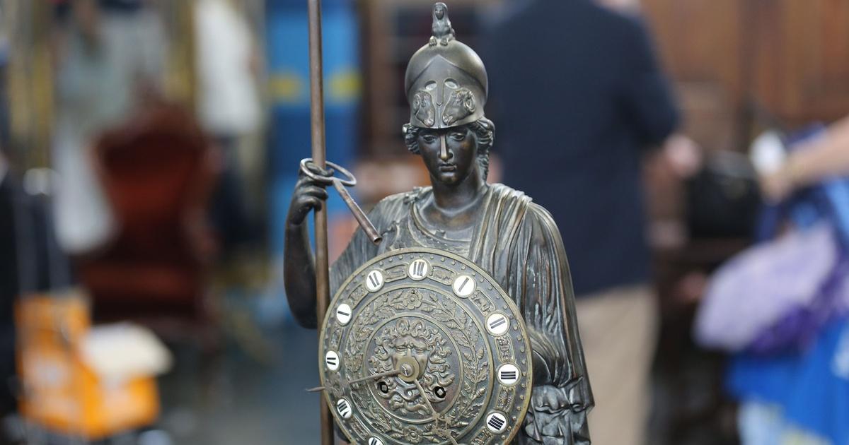 Antiques Roadshow Appraisal Athena Statue Bronze Clock, ca. 1850