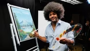 Behind the Scenes of the Bears’ Bob Ross-Themed Schedule Reveal With Rome Odunze