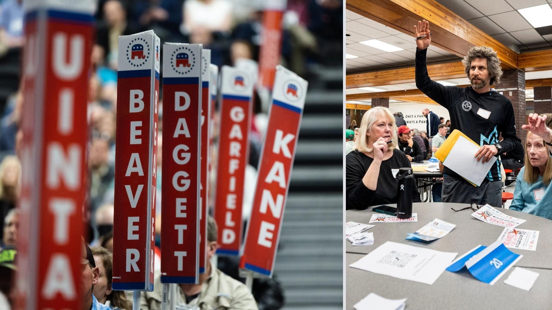 Utah's Republican and Democratic Parties prepare to meet for their state conventions.