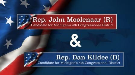 Video thumbnail: Meet the Candidates on CMU Public Television Meet the Candidates Moolenar (U.S. 4) and Kildee (U.S. 5)