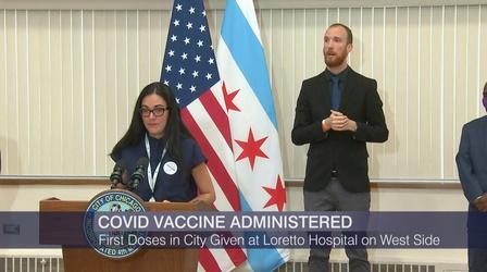 Video thumbnail: Chicago Tonight Live Report: COVID-19 Vaccinations at The Loretto Hospital