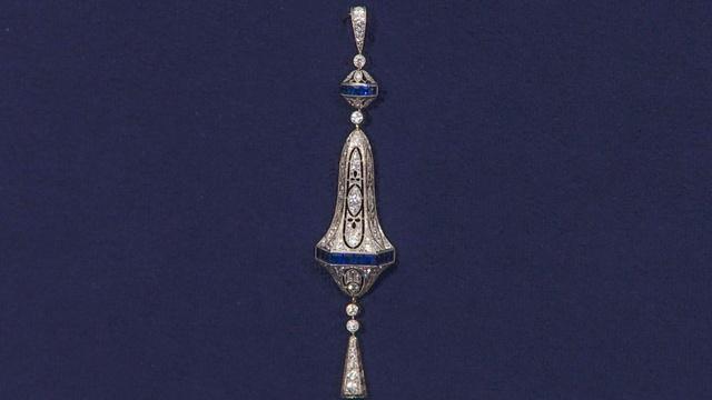 Antiques Roadshow | Appraisal: Art Deco Diamond & Sapphire Pendant, ca. 1920