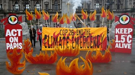Video thumbnail: PBS NewsHour News Wrap: Protesters demand climate action in Glasgow
