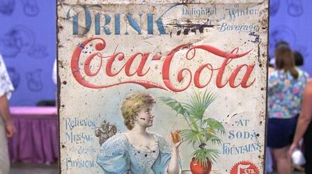 Video thumbnail: Antiques Roadshow Appraisal: Tin Coca-Cola Sign, ca. 1890