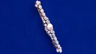 Appraisal: Pearl, Diamond & Platinum Brooch, ca. 1910