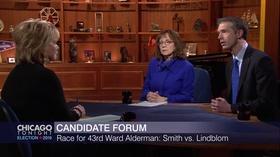 Video thumbnail: Chicago Tonight 43rd Ward Candidate Forum: Incumbent Ald. Smith vs. Lindblom