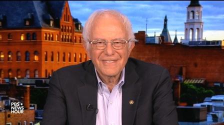 Video thumbnail: PBS NewsHour Sanders: Spending a lot on Medicare for All will save money