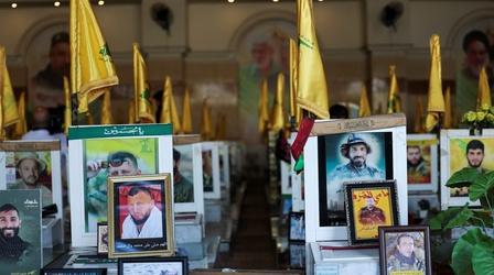 Video thumbnail: PBS News Hour Hezbollah leader says Israel crossed a line and vows revenge